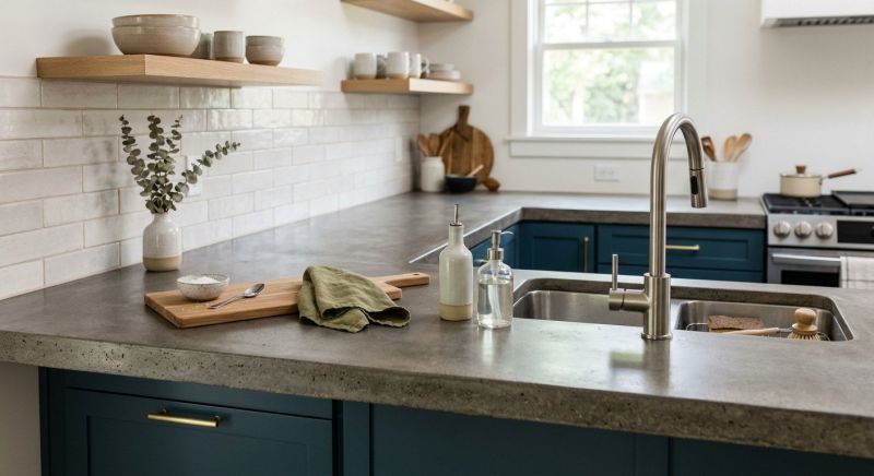 Concrete Counter Installation in Sonoma County, CA