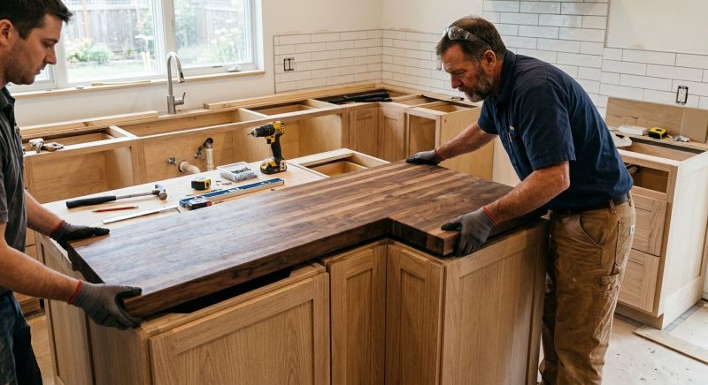 Wood Countertop Installation in Marin County, CA